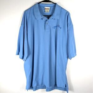 Disney Blizzard Beach Polo Shirt Men’s 2XL Blue Embroidered Logo 100% Cotton
